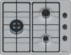 PLACA A GAS GAS LICUADO G30,31 28-30/37 MBAR, GAS NATURAL H/E/(L) 20 (25) MB SUPERFICIE ACERO INOXIDABLE 60CM 3 ZONAS BALAY 3ETX463BB  | INOX, 6050W