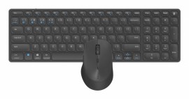 Teclado y Raton (Pack) Universal Ratón Óptico Rapoo 11512  | Bluetooth, Teclado numérico, Negro