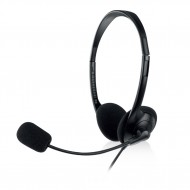 Auricular Diadema con Cable EWENT EW3568 Negro