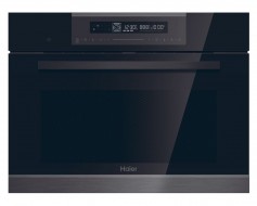 Horno Compacto Multifunción 45,4cm Haier HWO45CO4P7B  | 66L, Clase A+, Negro, Limpieza DUALCLEAN Pirolítico + Hidrolítico