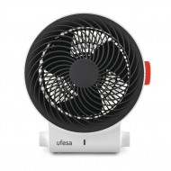 Termoventilador Alambre de nicrom 2000W UFESA ATLAS  | función ventilación, antivuelco, Negro, Blanco