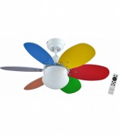 Ventilador de aspas 75cm Bastilipo BOLONIA DC 5635 Multicolor, Blanco 8,5 W