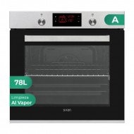 Horno Multifunción Hidrolítico / Vapor SVAN SHM10800DCX 59cm Inox 78L  | con Cortina de Aire, Guías Telescópicas, Clase A