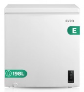 Congelador arcón 77cm 55,9cm 198L SVAN SCH2003EDC Clase F  | Dual Cooling, Electrónico, Blanco