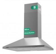 Campana Decorativa de Pared Piramidal SVAN SCPP601BX 59,5cm Clase B Inox  | 450m³/h., 66dB, Niveles Extracción 2