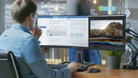 Monitor de Oficina VA Philips 44.5" Panorámico Dual QHD 45B1U6900C/00  | 75 Hz, 4 ms, 32:9, Cámara