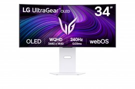 Monitor Gaming OLED LG 34" QHD 34GX90SA-W  | 240 Hz, 1 ms, 21:9, CURVO