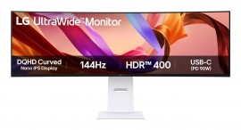 Monitor de Uso General IPS LG 49" Panorámico Dual QHD 49U950A-W  | 144Hz, 5 ms, 32:9, CURVO