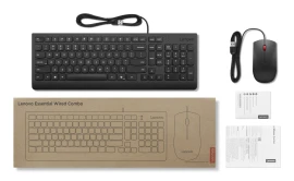 Teclado y Raton (Pack) Universal Ratón Óptico Lenovo 4X31R64432  | USB, Teclado numérico, Negro