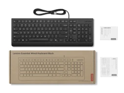 Teclado y Raton (Pack) Hogar / Oficina Plunger key switch Ratón Óptico Lenovo 4Y41R64665  | USB, Teclado numérico, Negro