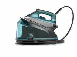 Centro de planchado 2200W 6,3bar ROWENTA DG7623F0  | Vapor Continuo 100 g/min, Suela Microsteam 400 HD Láser, Negro, Azul