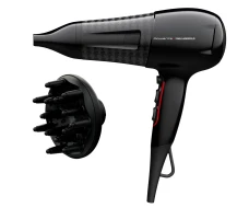 Secador de pelo 2100W Motor DC ROWENTA CV591LF0  | 2 Velocidades, 3 Temperaturas, KARL LAGERFELD, Negro y rojo