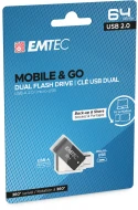 Memoria USB USB 2.0 / 3.0 / 3.1 / 3.2 64GB Apple MOBILE & GO MICRO-USB PLA  | Plata, Inox