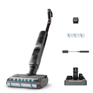 Aspirador Escoba aspira+friega Filtro por Agua 250W Potente succión con detección automática de la suciedad Rowenta GZ5736E0  | 76dB, Negro