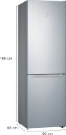 Frigo Combi No Frost 186cm x 60cm Clase E BALAY 3KFE561MI 305L Pantalla No ExtraCold/ExtraFresh Acero mate