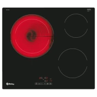 Placa Vitrocerámica 60cm 3 Zonas Fuego 28cm BALAY 3EB715ER  | Negro, 5700W