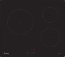 Placa de Inducción 60cm 3 zonas de inducción Fuego 24cm BALAY 3EB864EN  | Negro, 4600W