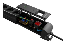 Energía Smart Home Tipo F 2500W Lanberg LB13423531  | Nº de enchufes 5, Negro