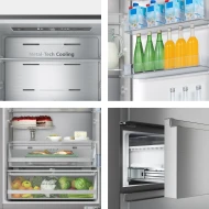 Frigo Combi HISENSE RT641N4AIE Alto 200cm x 70cm Clase E 493 L Pantalla Si Inox
