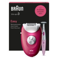 Afeitadora Depilación con pinzas 1 Velocidades BRAUN SE3-202  | Negro