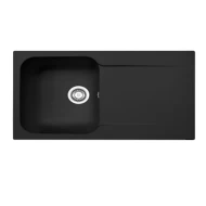 Fregadero Fregadero de Cocina Acero Inoxidable Rectangular 1 Senos MEPAMSA KITE 86.50 REV.  | 1140530420, Negro, 86cm, x 50cm, ( 19cm )