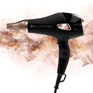 Secador de pelo 2300W AC BELLISSIMA B11665  | 2 Velocidades, 3 Temperaturas, Función iónica, Negro, Oro rosa