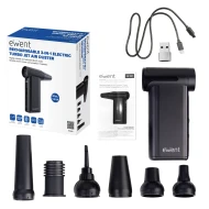 Aspirador Portátil Filtro de espuma 80W 18V 90 mbar Ewent VC125341187  | 72dB, Negro