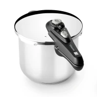 Olla Acero inoxidable 18/10 22cm 6L Olla a presión BRA A185102  | Adecuado para Todo tipo de cocinas, Eléctrico, Gas, todos los fuegos incluida inducción, Inox