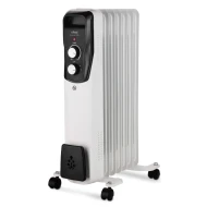 Radiador Radiador de aceite 1,5W 7 Elementos UFESA ANTARES 1500  | Blanco, Colocación equipado con asa y ruedas para, Hasta 30 m²