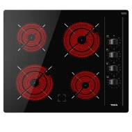 Placa Vitrocerámica 60cm 4 Zonas TEKA TBC 64000 XFL  | PNC, 112550009, Negro, 6000W
