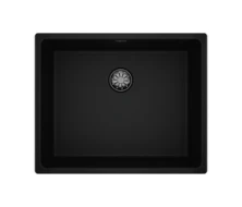 Fregadero Fregadero de cocina Acero inoxidable Rectangular 1 Senos TEKA TOPLINE RS15 50.40  | PNC, 115000088, Negro, 44cm, ( 20cm )