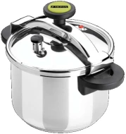 Olla Acero inoxidable 18/10 19cm 8L Olla a presión Monix M530003  | Adecuado para Cocina a presión y uso como olla convencional, Inox