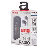 Radio Analógico Radio portátil AIWA R-22BK  | AM/FM, a Batería recargable, Negro