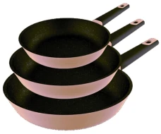 Sartén Aluminio fundido CECOTEC Polka Experience 18-22-2  | Adecuado para Todo tipo de cocinas, incluyendo inducción, 6 Bucket Set Gravity, 3130, Wood&Rock