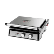 Plancha Grill de Asados 290 x 240 mm 2000W ORBEGOZO GR 4580 2000W  | Recubrimiento grill con efecto piedra, recoge grasas, REF 17989, Inox, Inox