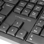 Teclado y Raton (Pack) Hogar / Oficina Membrana Ratón Óptico Tacens ACP02PT  | USB, Teclado numérico, Negro