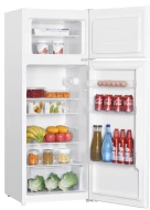 Frigorífico de 2 puertas Corbero CF2PH14321W Alto 142cm x 54cm Clase E Blanco  | 206 L, Crisper para frutas, Balcones Ajustables, Estantes De Cristal