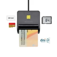 Multilector Tarjetas 5 ranuras AISENS ASCR-SN02SD-BK  | SIM, SD, Micro SD, MMC, RS-MMC, MMC Micro