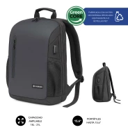 SUBBLIM Nomad Xpand Air Padding mochila City backpack Negro Poliéster reciclado