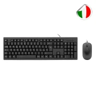 Teclado y Raton (Pack) Hogar / Oficina Membrana Ratón Óptico CoolBox COO-KTR-02UIT  | USB, Negro