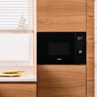 Microondas Integrable 800W 1000W 20 Litros SVAN SMWI2800DGN Auto Cooking Cristal negro