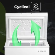 Congelador arcón 54,7cm 44,6cm 99L ASPES ACH1002EDC Clase E  | Dual Cooling, Blanco