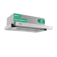 Campana Extraíble Svan SCPE602AX 60cm Clase C Acero inoxidable  | 301 m3/h, 65dB, Niveles Extracción 3