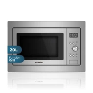 Microondas Integrable 700W con Grill 1000W 20L HYUNDAI HMWI2700DGX  | Auto Cooking, inox