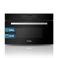 Horno Compacto Grill HYUNDAI HHMW3414DGB00  | 34L, Clase G, Negro