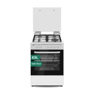 Cocina Wok de triple llama 59,8cm 4 Quemadores Gas Butano SVAN SKGW4602 Blanco