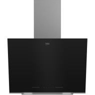 Campana Decorativa de Pared Inclinada BEKO BHCA66641BBHS 60cm Clase A Negro  | 445 m³/h, 60dB, Niveles Extracción 3 + Intensivo