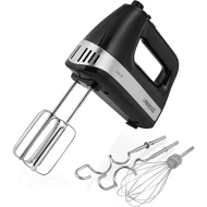 Batidora amasadora de Mano PRINCESS 01.222206.01.001 500W 5 Negro, Plata