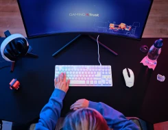 Teclado y Raton (Pack) Juego Trust 25233  | USB, Blanco