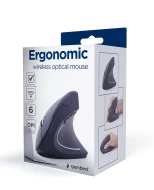 Ratón Óptico 1600 DPI Oficina GEMBIRD MUSW-ERGO-01  | Negro